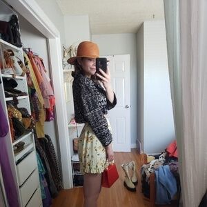 80's Le Chataeu blazer cropped vintage 90s jacket abstract crop